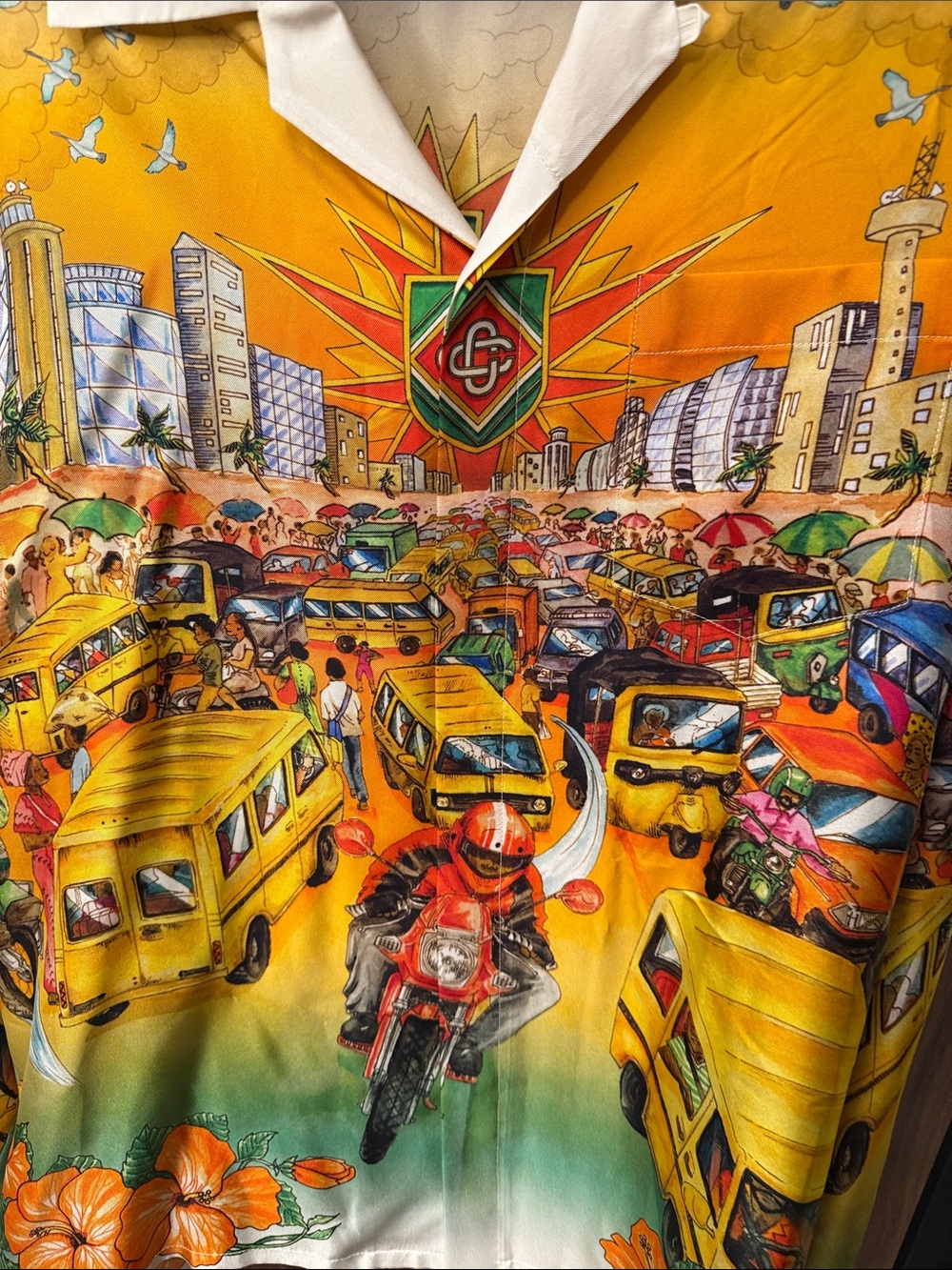 Casablanca Graphic Silk-Blend Shirt - Picture 4 of 10